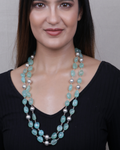 2 Line Green Jade Necklace-Women's fashion jewellery online