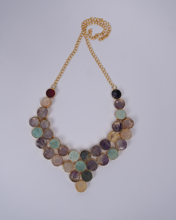 Multi Colour Agate Necklace