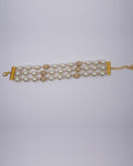 3 Line Pearl Crystal Bracelet