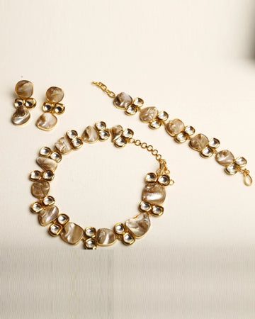 3 In Combo Stlyish Mother of Pearl Set-Women's fashion jewellery online