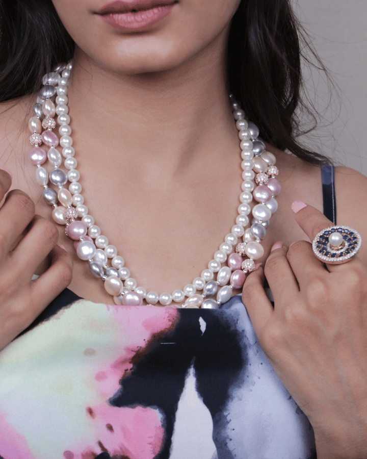 South Sea Mixed Pearls Chain