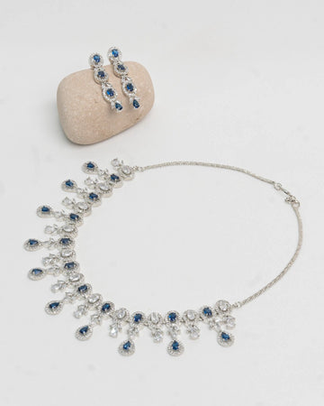 Exquisite Zircon Sapphire Necklace