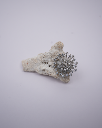 White Delicate Zircon Cocktail Ring