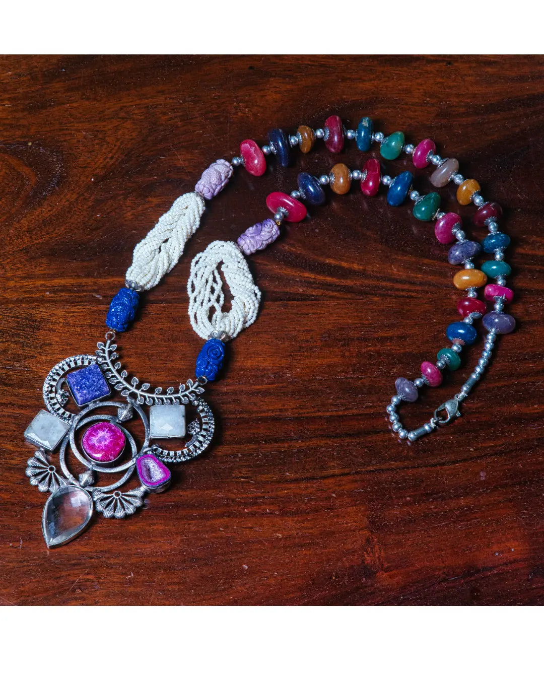 Statement Mix Agate Stone Necklace