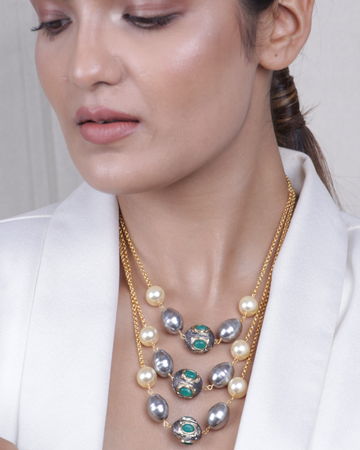 Marcasite Layered Round Necklace