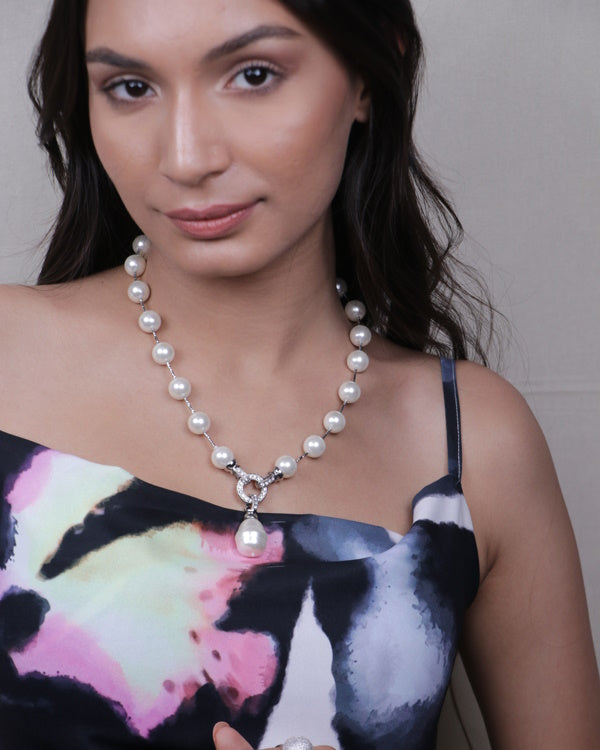 White Pearl Zircon chain