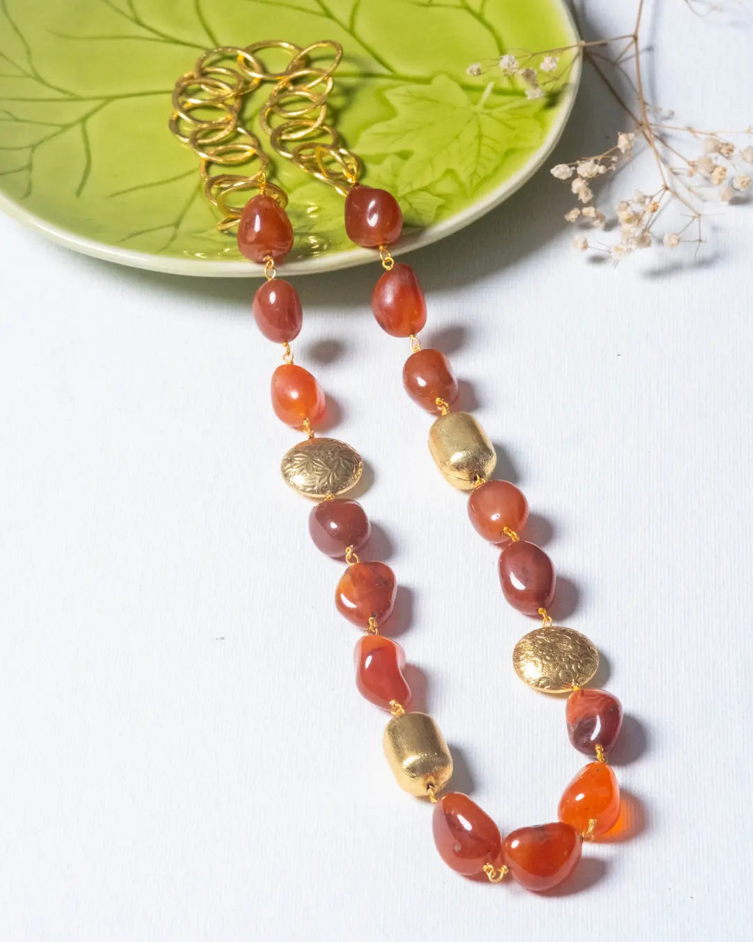 Shaded Jasper Unshaped Tourmolines Chain