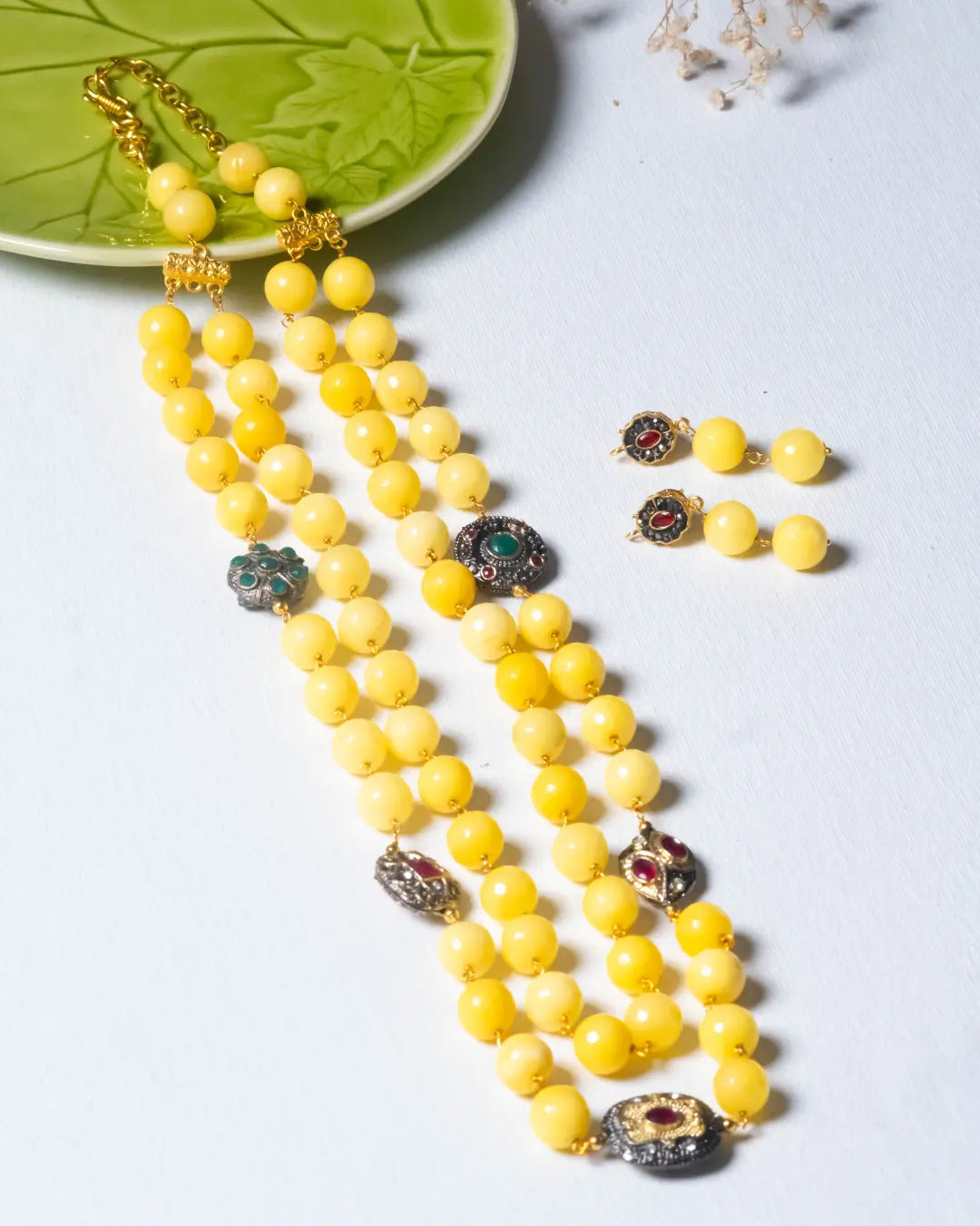 Lemon Yellow Fusion Necklace