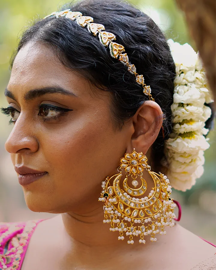 Bahar Moti Kundan Chaandballis-Women's fashion jewellery online