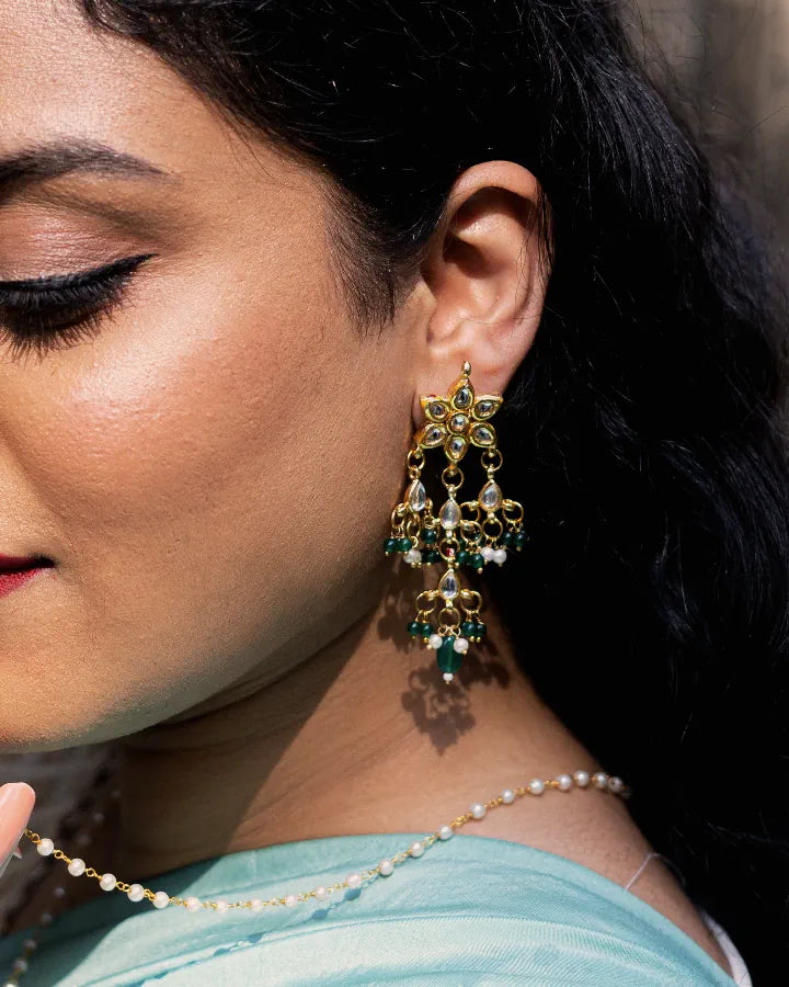 Emerald Green Layered Moti Ranihaar-Women"s fashion jewellery online