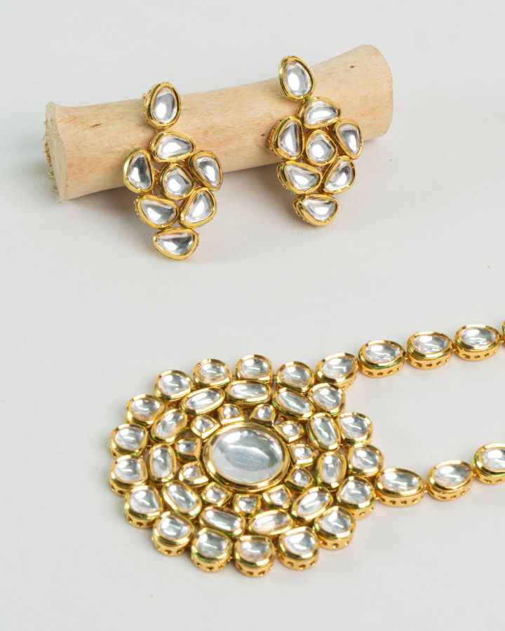 Long Kundan Pendent Necklace
