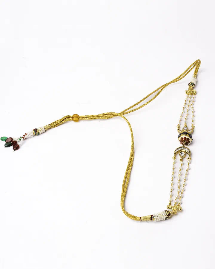 Moti Beaded Black Meenakari Choker-Women's fashion jewellery online