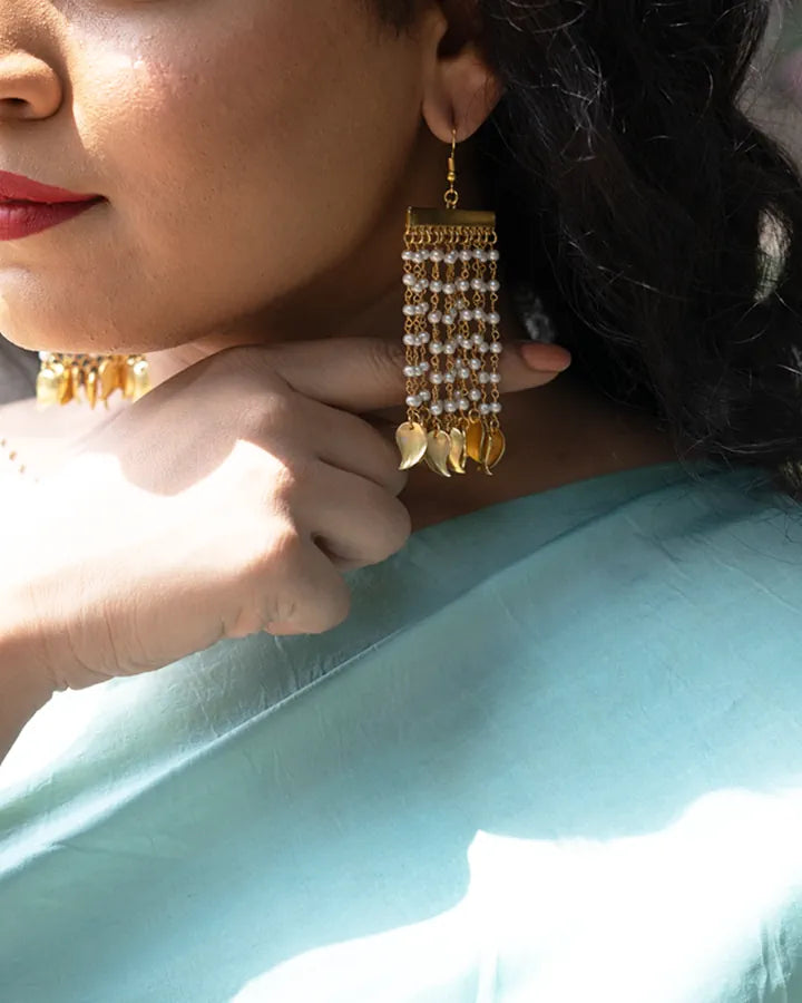 Moti Lehar Earrings-Women's fashion jewellery online