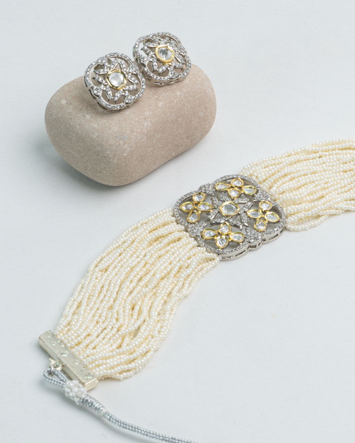 Multistrand Moti Beaded Choker