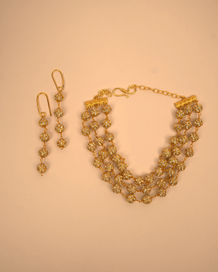 3 Lines Crystal Choker Set-Womens fashion jewellery online