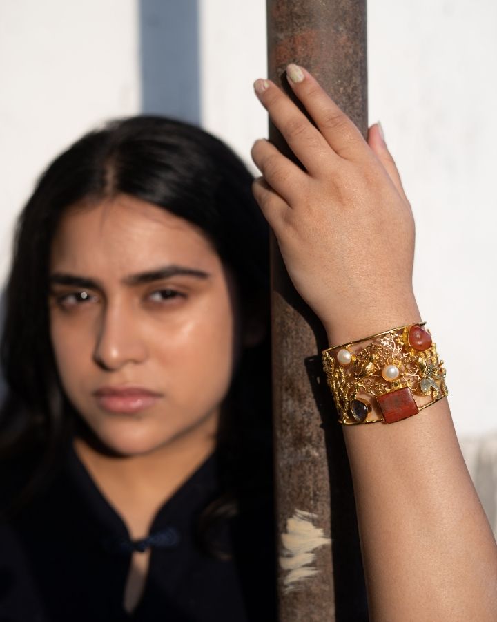 Gold Dusted Jasper Bracelet-Women's fashion jewellery online