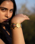 Gold Dusted Meenkari Bracelet-Women's fashion jewellery online