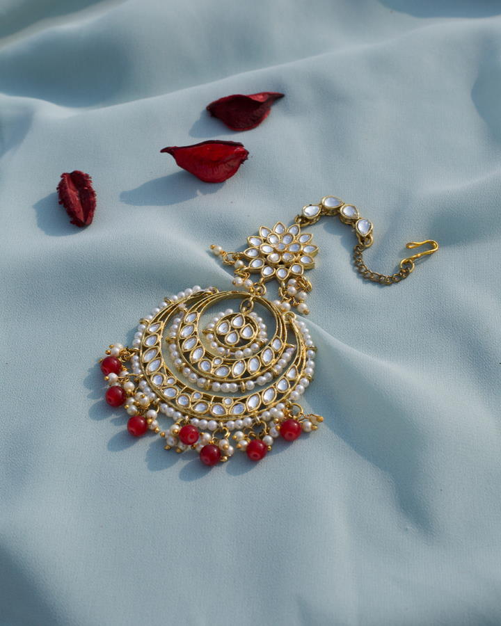 Crimson Maang Tika--Women's fashion jewellery online