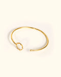 Quartz Earring With Gold Rounded Bracelet-Women's fashion jewellery online