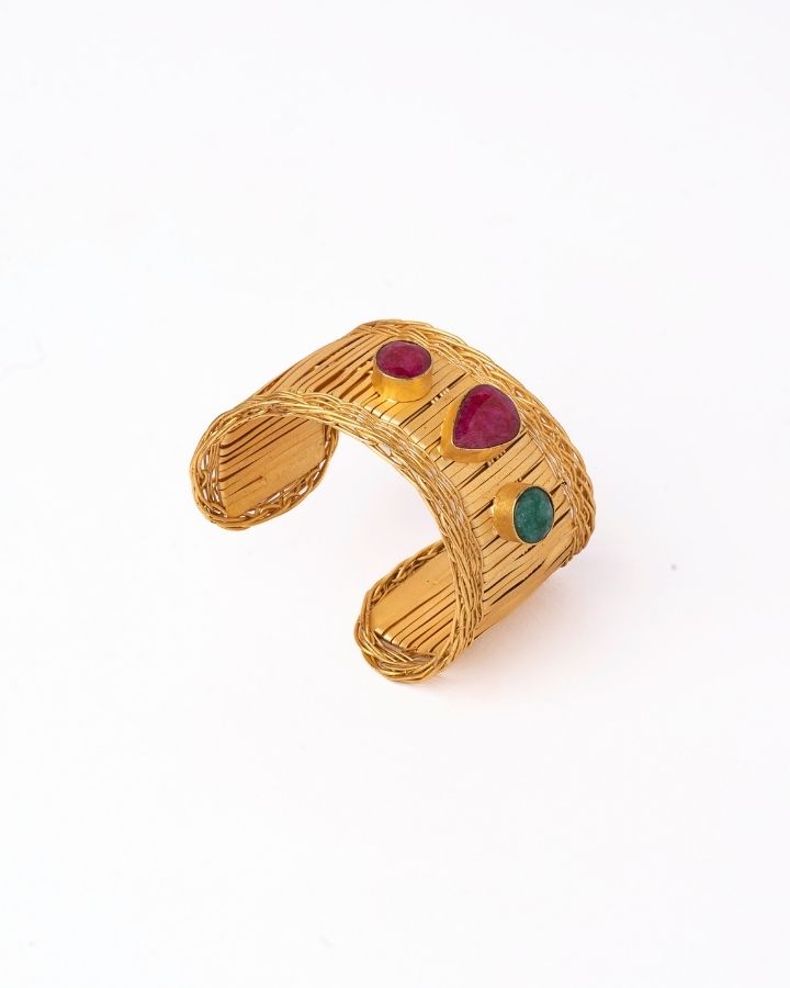 Gold Stud Stone Bracelet-Women's fashion jewellery online