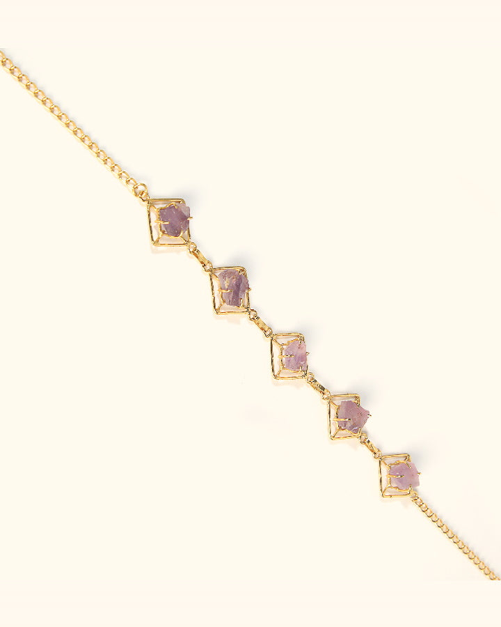 Amethyst Quartz Choker With Earrings-Womens fashion jewellery online