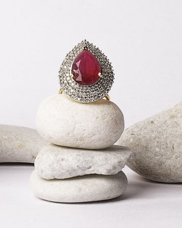 Ruby Zircon Ring-Women's fashion jewellery online