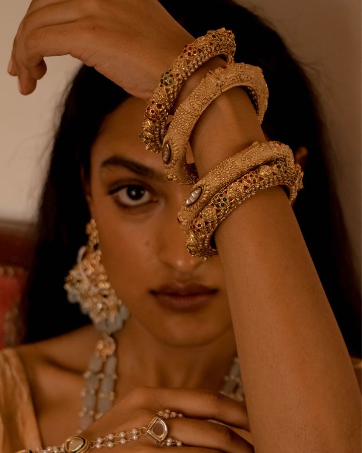 Gold Bridal Kada-Women's fashion jewellery online