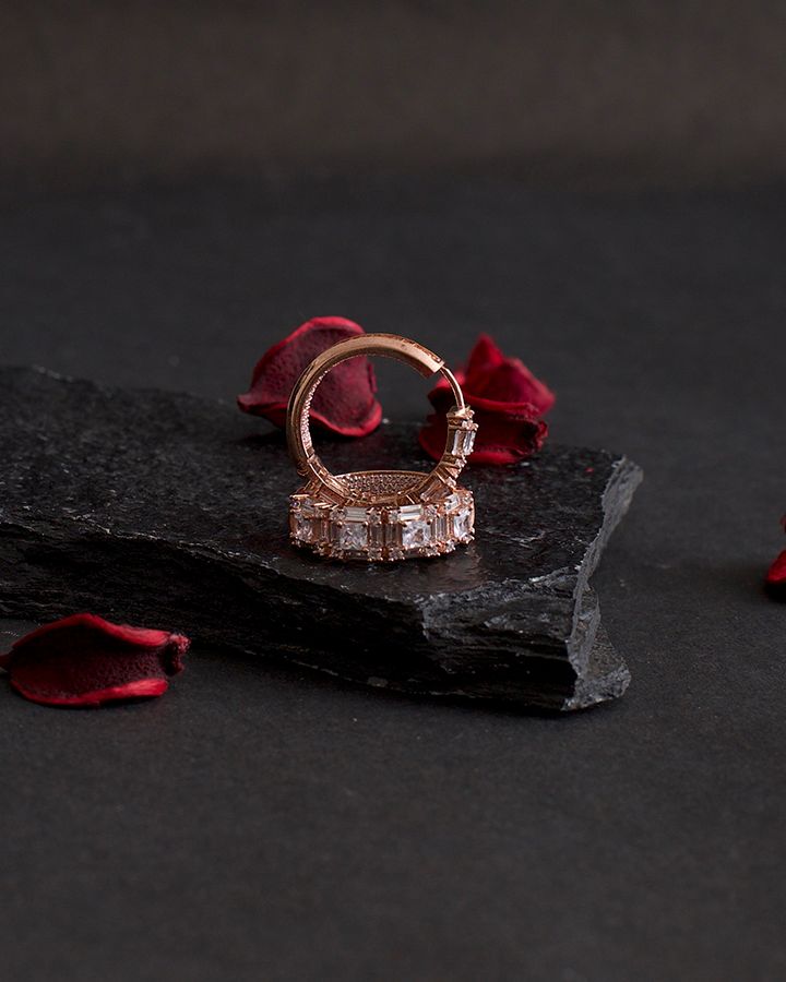 Rose Gold Small Hoops