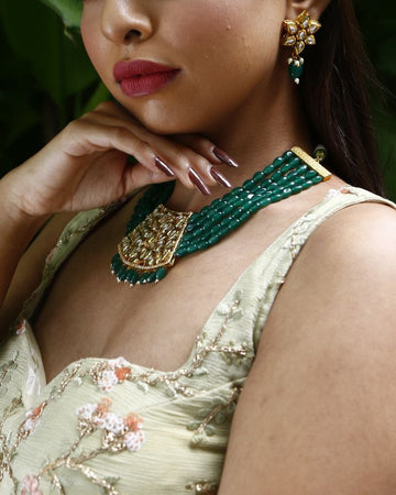 Green Jade Kundan Choker