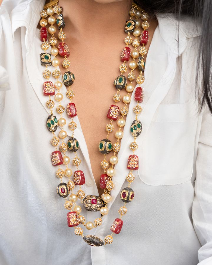 Scarlet Marcasite 3 Layered Necklace, Women's fashion jewellery online