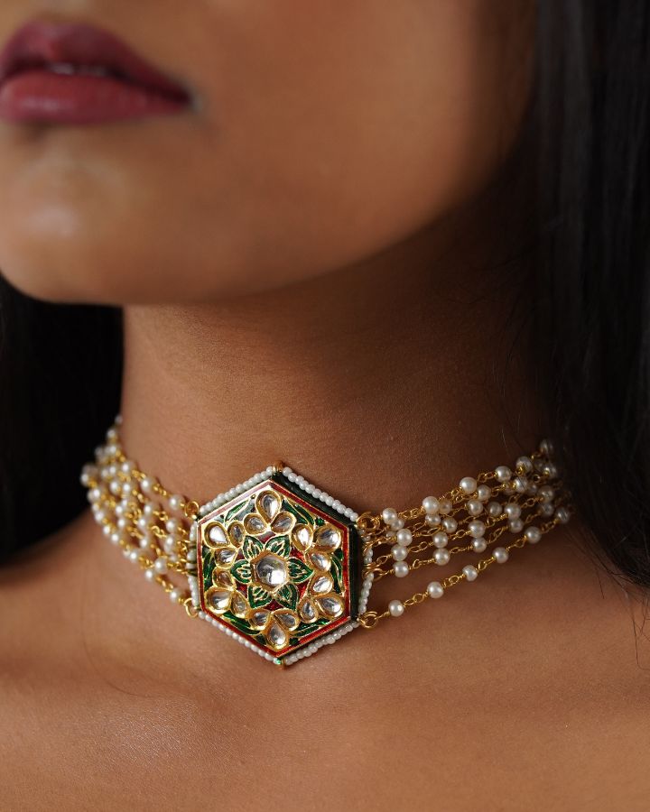 Soha Meenakari Choker-Women's fashion jewellery online