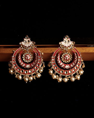 Ravishing Red Chaandbalis