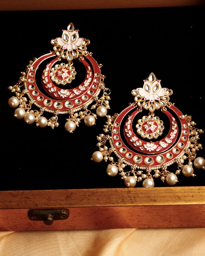 Ravishing Red Chaandbalis