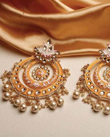 Ravishing Yellow Chaandbalis