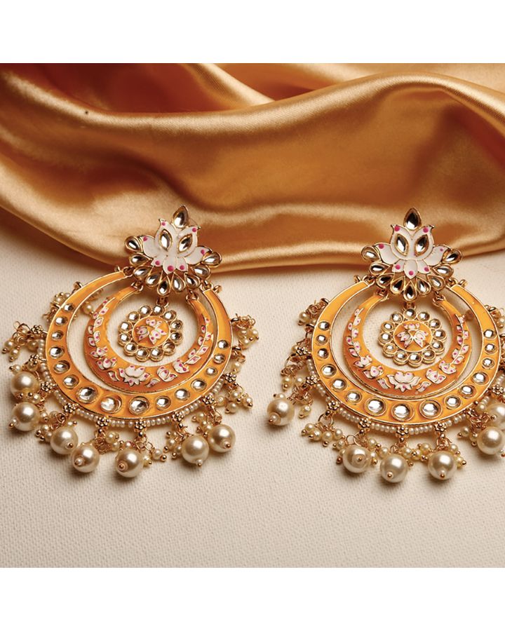 Ravishing Yellow Chaandbalis