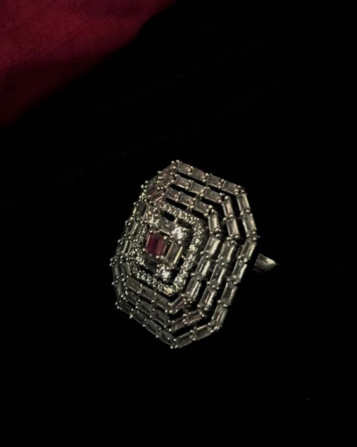 Square Zircon Ring-Women's fashion jewellery online