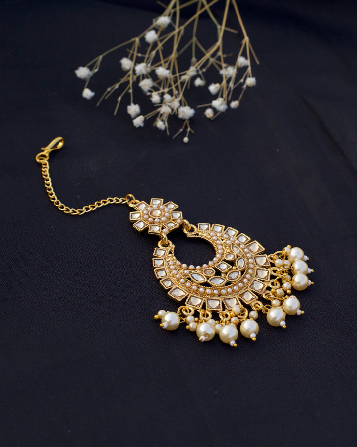 Gold Tone Maang Tika-Women's fashion jewellery online