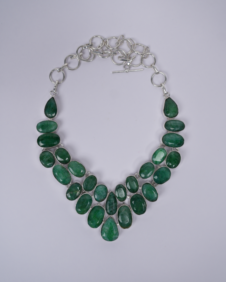 Green Emerald Agate Necklace