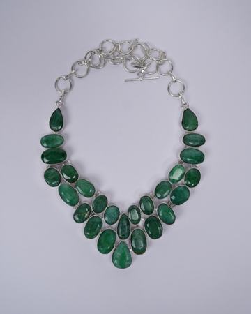 Green Emerald Agate Necklace