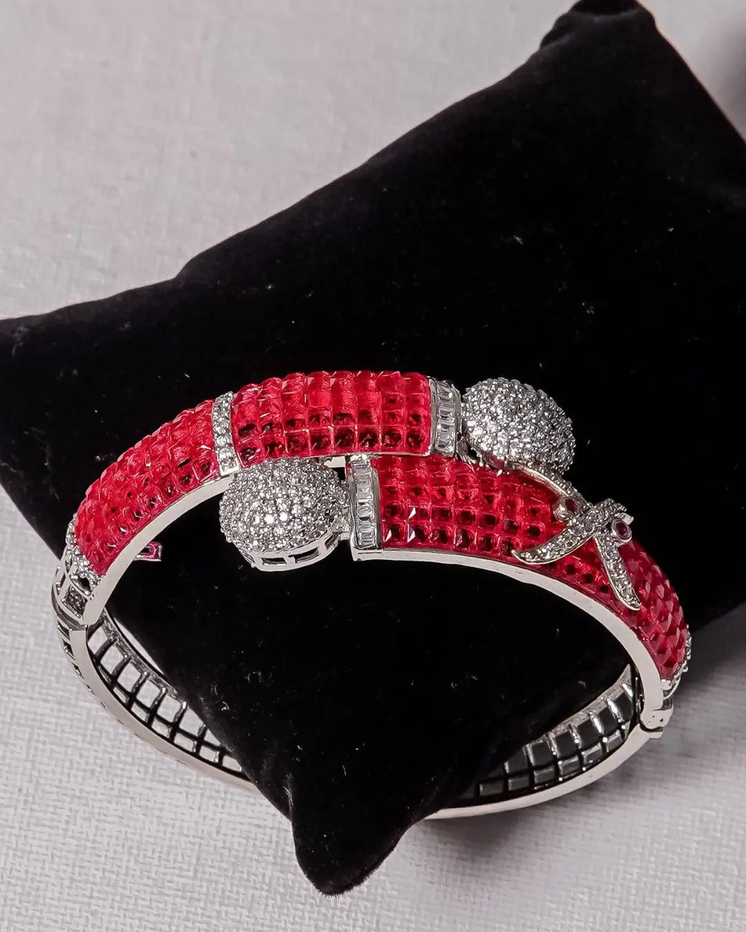 Pink Ruby Zircon Sparkle Bangle