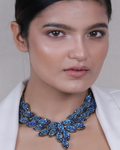 Blue Drusy Quartz Necklace-Womens fashion jewellery online