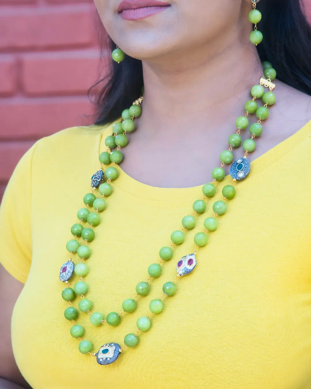 Neon Green Fusion Necklace