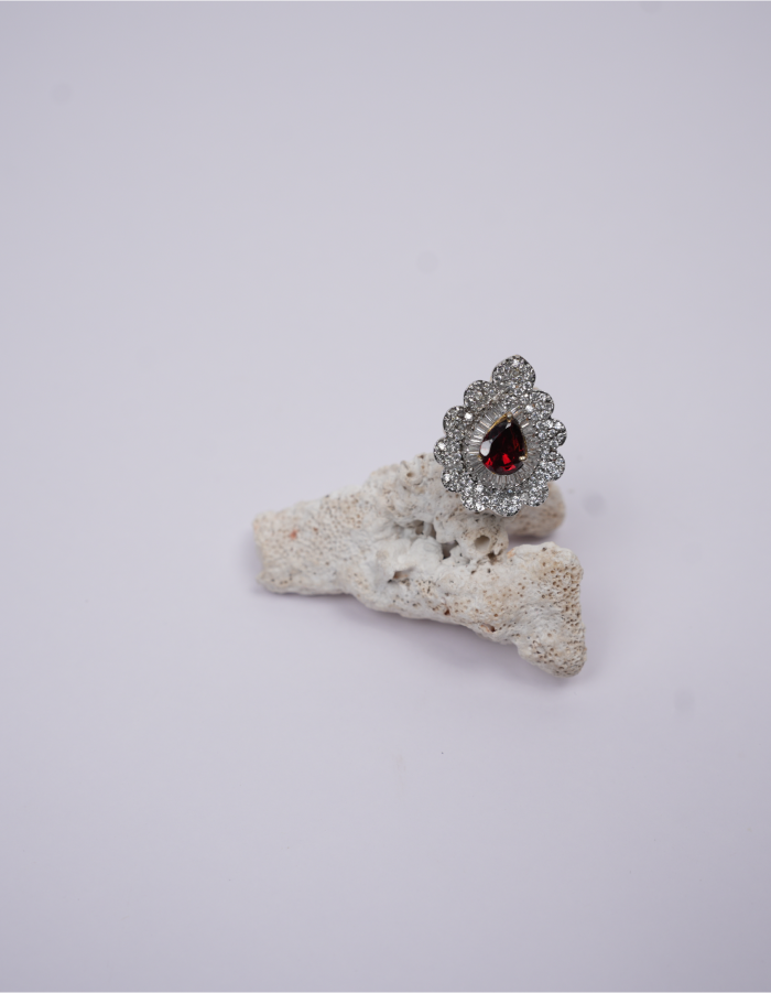 Ruby Wine Zircon Ring