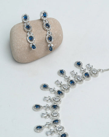 Exquisite Zircon Sapphire Necklace