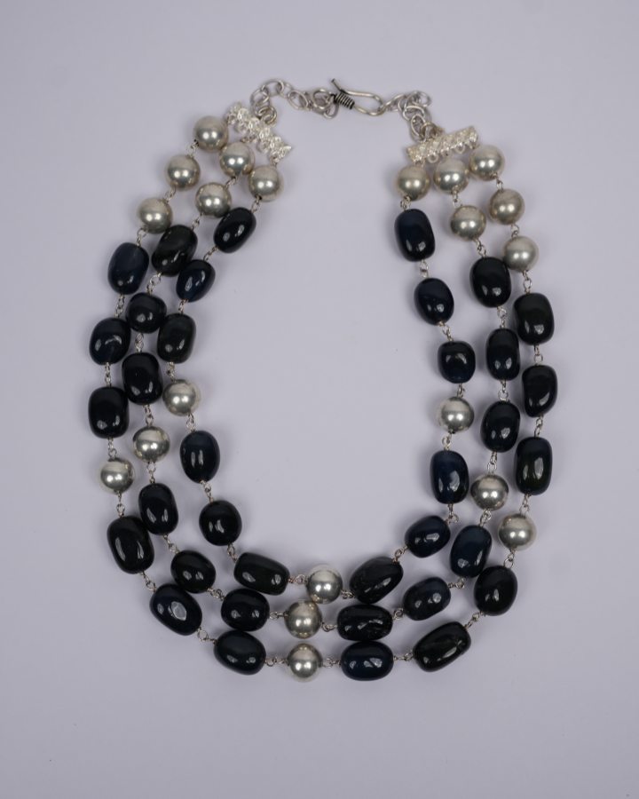 3 Layered Black Jade Necklace-Women's fashion jewellery online