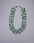 3 Line Green Jade Stone Necklace