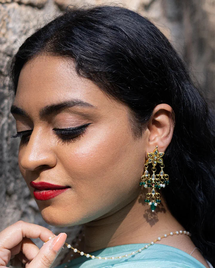 Emerald Green Layered Moti Ranihaar-Women"s fashion jewellery online
