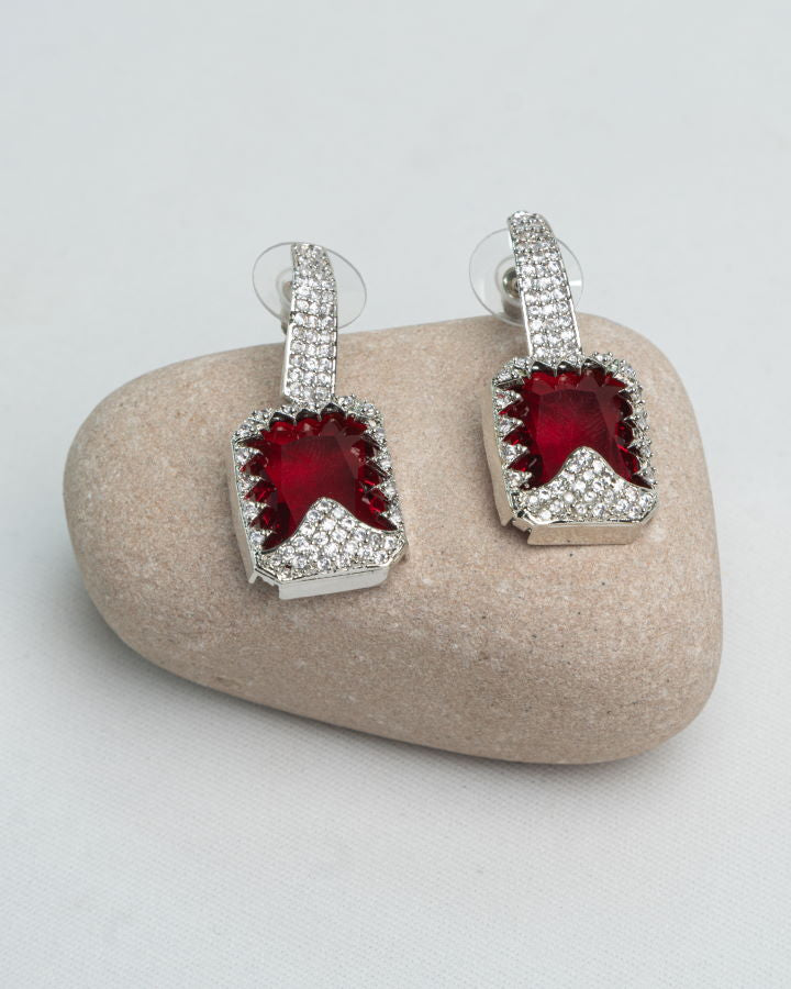 Red Ruby Earrings