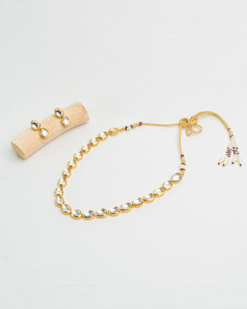 Single Line Kundan Necklace