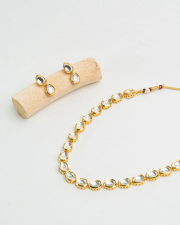 Single Line Kundan Necklace